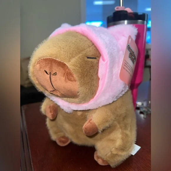 Capybara Plush With Pig Hat π - Picture 2 of 9